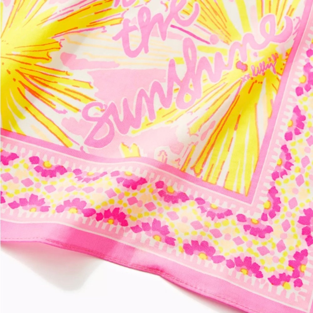 Lilly Pulitzer Cotton Scarf Bandana NWT